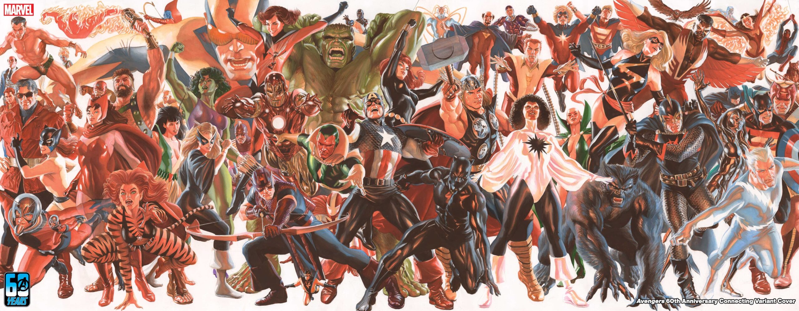 Alex Ross AVENGERS & X-MEN 60th Anniversary Connecting Cover Set